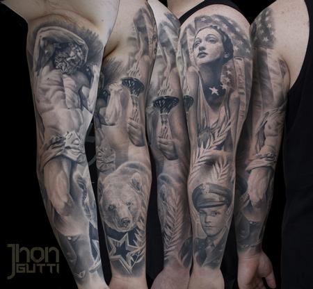 Tattoos - HEALED SLEEVE - 126497